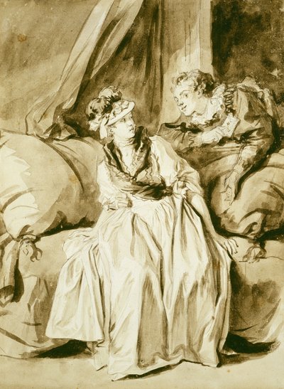 The Letter or The Spanish Conversation by Jean Honore Fragonard
